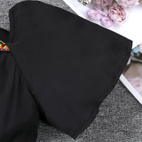 Girls Black Lace Border Fit & Flare Dress Casual Dresses