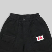 Boys Black Pocket Mock Elasticated Shorts Shorts   