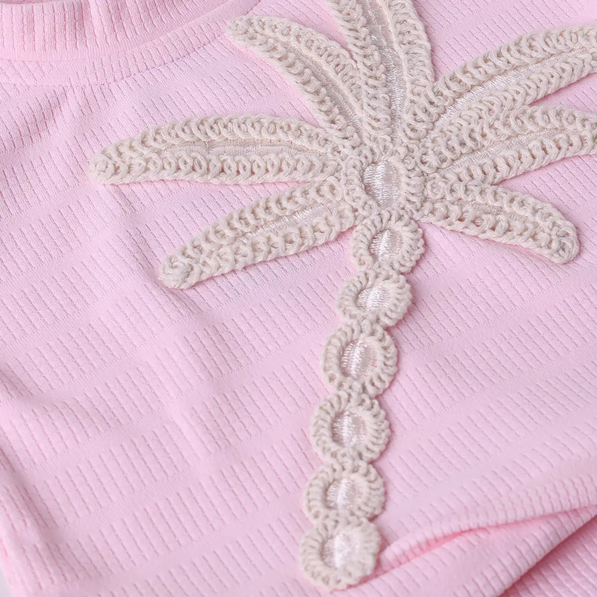 Girls Pink Embroidered Short Sleeve T-Shirt With Denim Shorts Sets 2 pc. Sets
