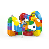Electric Train Track Set for Kids -3D Anti-Gravity Flexible Tracks with Motorized Train, Traffic Signs & STEM Building Play