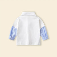 Boys White Long Sleeves Polo T-Shirt Tshirts