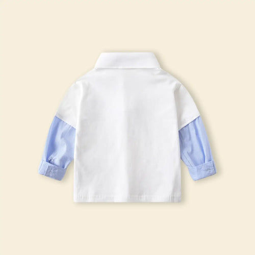 Boys White Long Sleeves Polo T-Shirt Tshirts