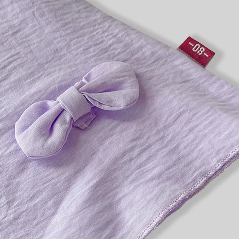 Girls Purple Sleeveless Top With Pants Sets Sets