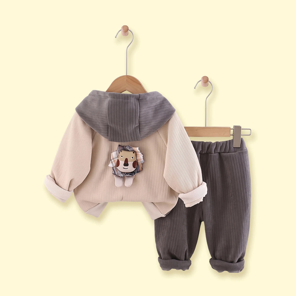 Boys Grey Graphic Sweatshirt & Joggers With T-Shirt Sets Sets