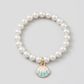 Pack Of 5 Girls Multicolour Charm Pearl Beads Bracelet Sets Bracelet