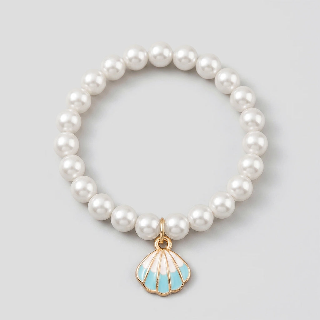 Pack Of 5 Girls Multicolour Charm Pearl Beads Bracelet Sets Bracelet