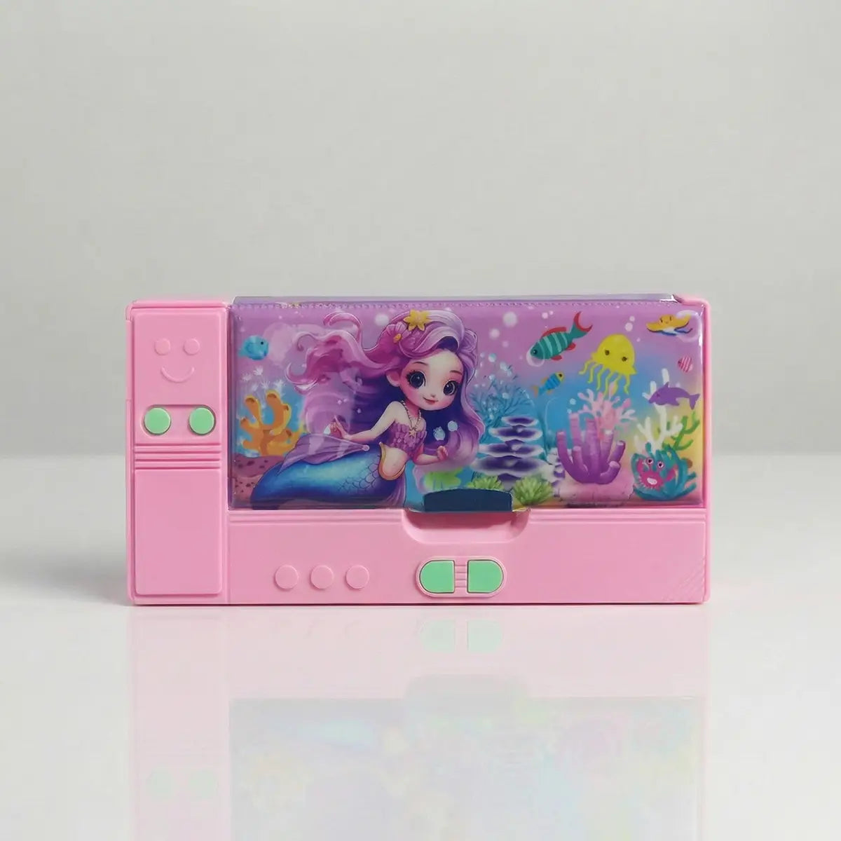 Mermaid Ocean Magnetic Pencil Box for Girls Trending Accessories Pink Onesize
