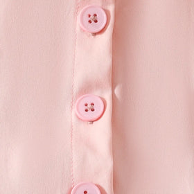 Girls Peach Sleeveless Ruffled Top With Embroidered Denim Pants Set Sets