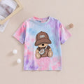 Boys Blue Bear Print Short Sleeve T-Shirt Tshirts Blue 3-4 Y