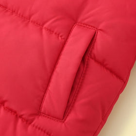 Boys Red Bear Ear On Hood Zip-up Puffer Jacket Coats & Jackets