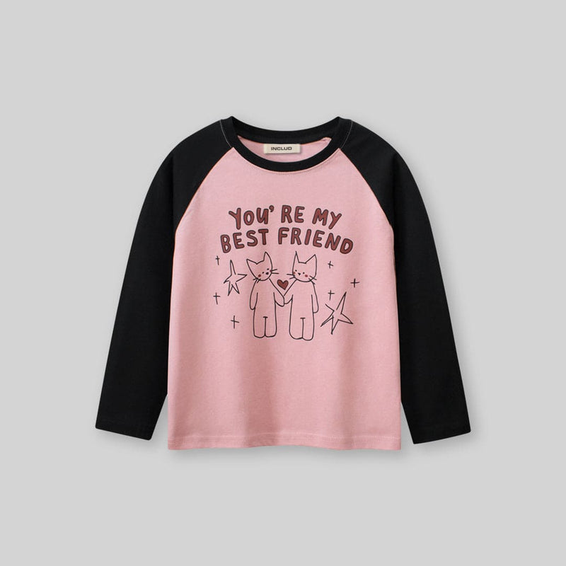 Girls Graphic Printed Full Sleeves T-shirt Tshirts   
