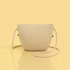 Girls Beige Sunflower Applique Sling Bag Sling Bags