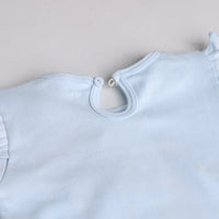 Girls Sky Blue Unicorn Printed T-Shirt With Printed Shorts Sets 2 pc. Sets