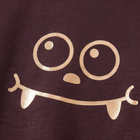 Boys Dark Brown Smiley Printed Sweatshirt & Joggers Co-ord Sets Sets