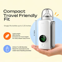 Portable Baby Bottle Warmer for 0-3 Years - LED Display & USB Rechargeable Trending Accessories