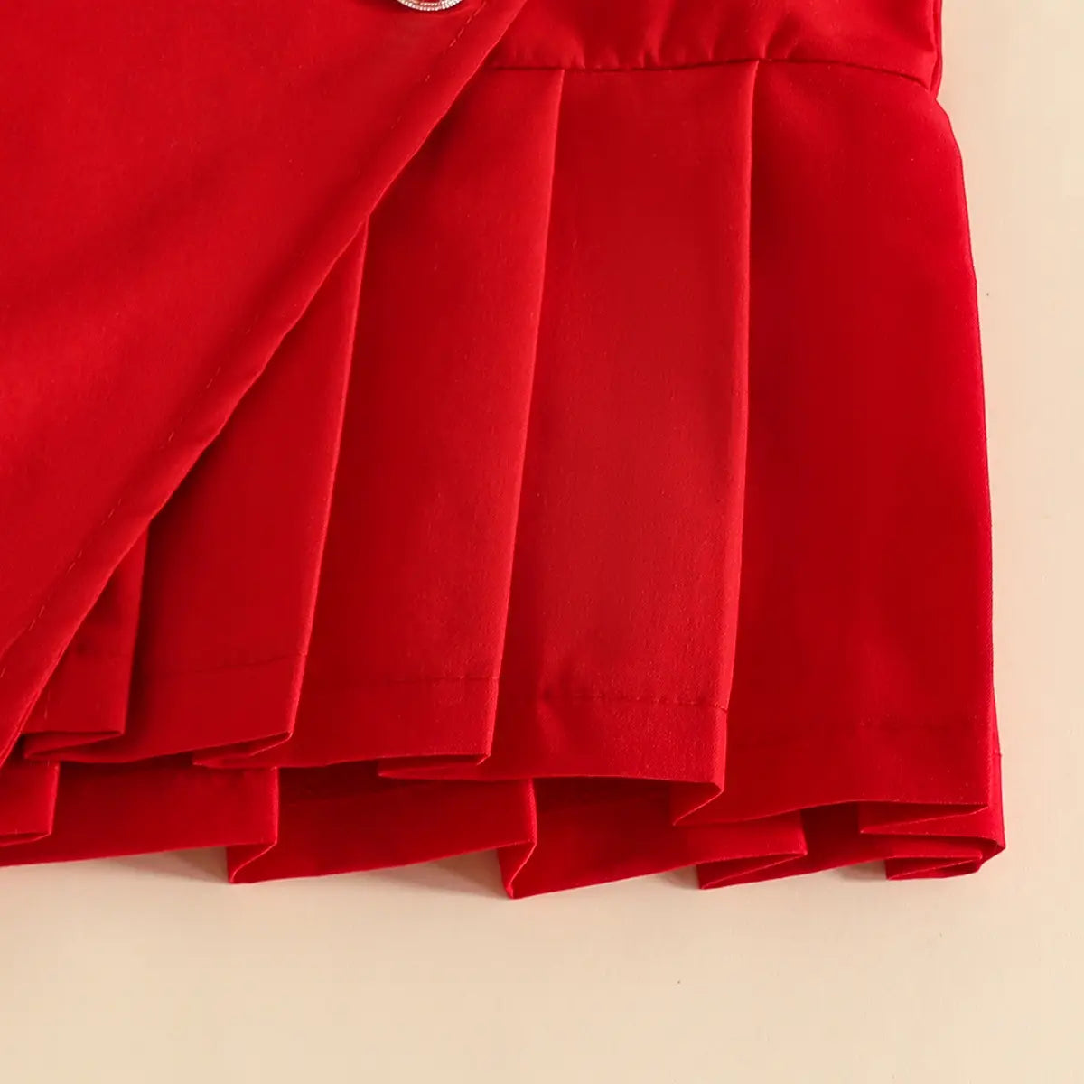 Girls Red Sleeveless Top With Pants Co-ord Sets Sets