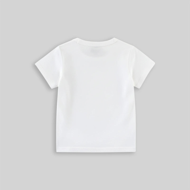 Boys White Dinosaur Print Tshirt Tshirts