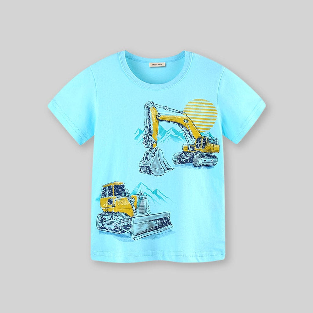 Boys Short Sleeve Graphic Print T-Shirt Tshirts   