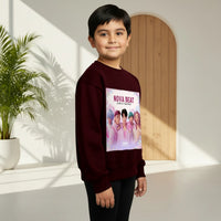 Boys Maroon Nova-Beat Graphics Crew Neck Sweatshirt Sweatshirts & Hoodies