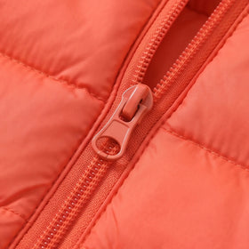 Girls Orange Sleeveless Hooded Puffer Jacket Coats & Jackets