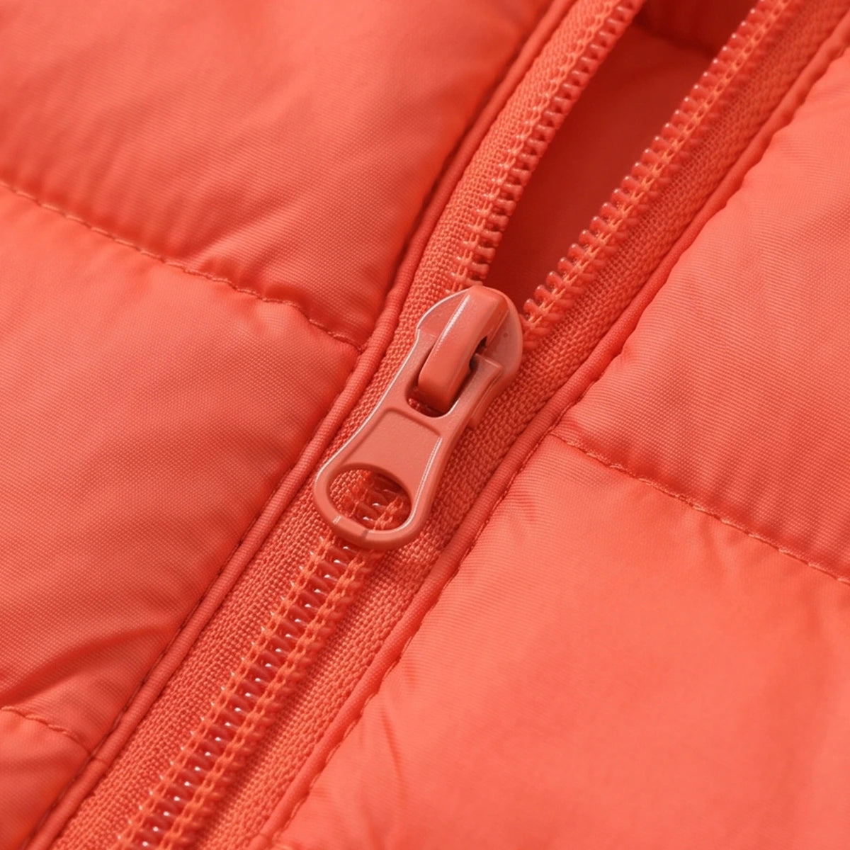 Girls Orange Sleeveless Hooded Puffer Jacket Coats & Jackets