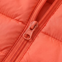Girls Orange Sleeveless Hooded Puffer Jacket Coats & Jackets