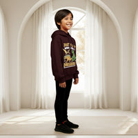 Boys Maroon Dinosaur Graphics Hoodies Sweatshirt Sweatshirts & Hoodies