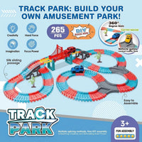 265 PCS DIY Flexible -Electric Rail Car Track with Suspension Bridge- STEM Educational Toy for Boys & Girls Trending Accessories