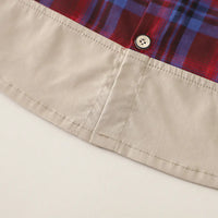 Boys Red Checked Short Sleeve Shirt With Printed T-Shirt And Denim Shorts Sets 3 pc. Sets