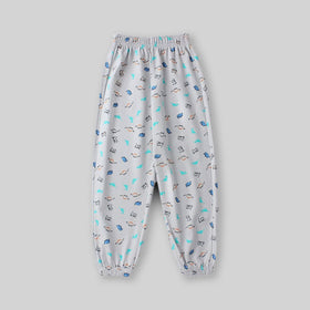 Girls Printed Harem Pants Leggings & Tights Gray 6-7 Y 