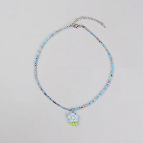Pack Of 3 Girls Multicolour Floral Beads Necklace Sets Necklace and Chains