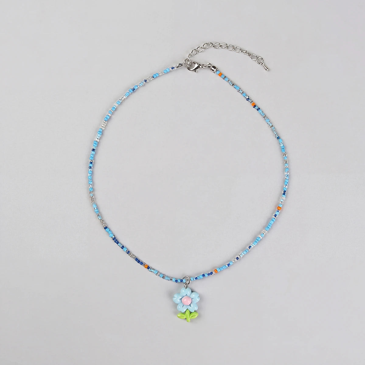 Pack Of 3 Girls Multicolour Floral Beads Necklace Sets Necklace and Chains