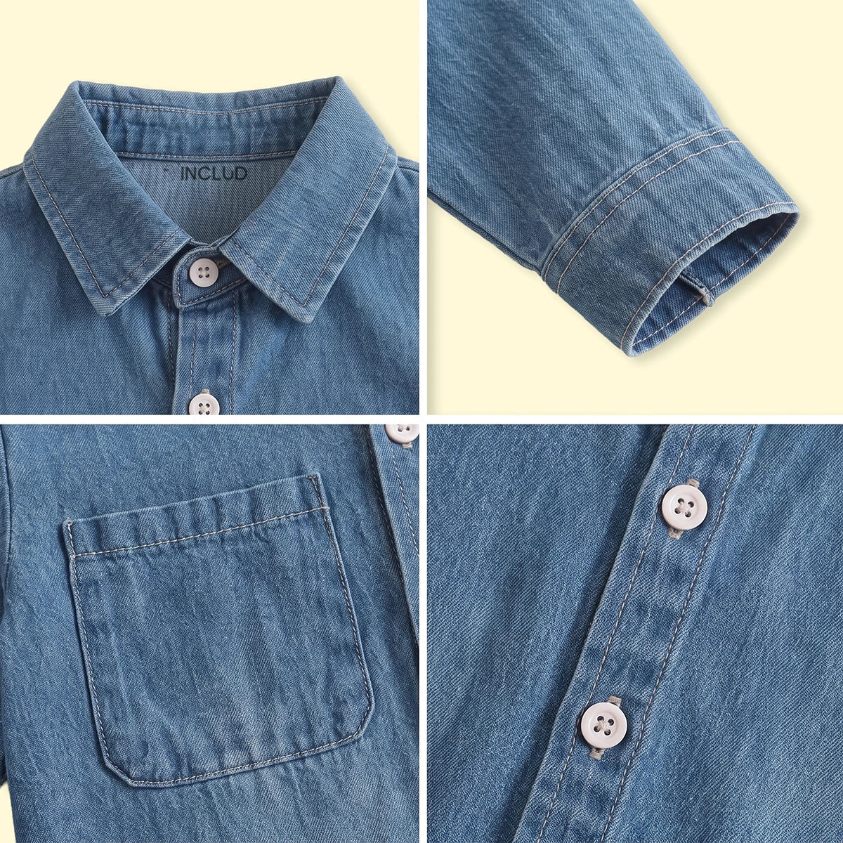 Boys Blue Long Sleeve Denim Shirt Shirts