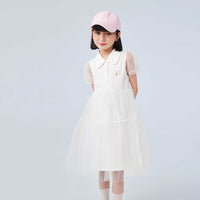 Girls Empire Line Tulle Overlay Casual Dress Casual Dresses   