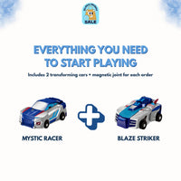 Kids Blue 2-in-1 Transforming Dragon & Car Vehicle Toy Trending Accessories