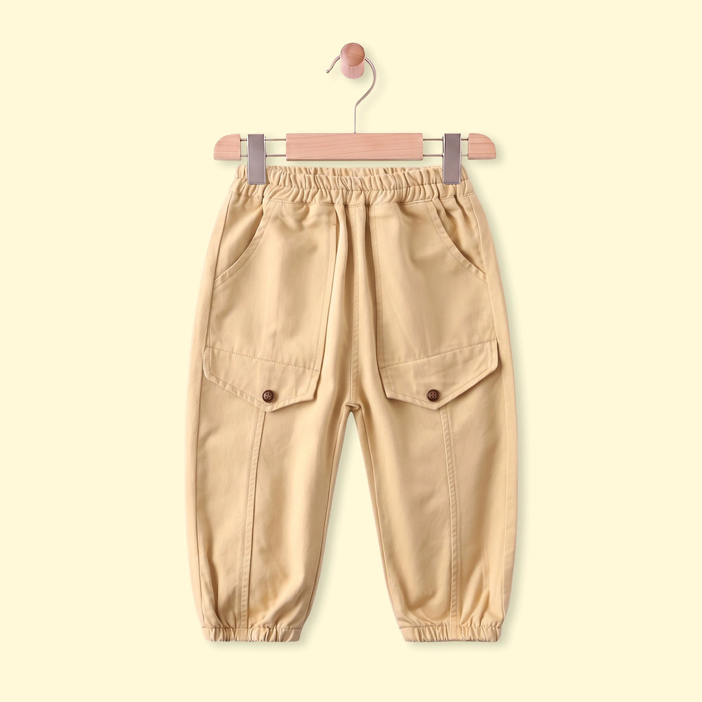 Boys Beige Relaxed Fit Pants Pants Beige 1-2 Y