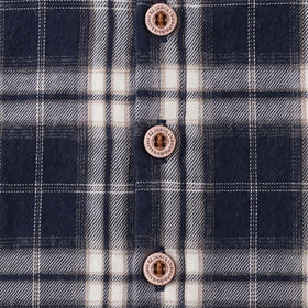 Boys Navy Blue Checked Long Sleeve Shirt Shirts