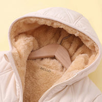Boys Off White Long Sleeve Hooded Puffer Jacket Coats & Jackets