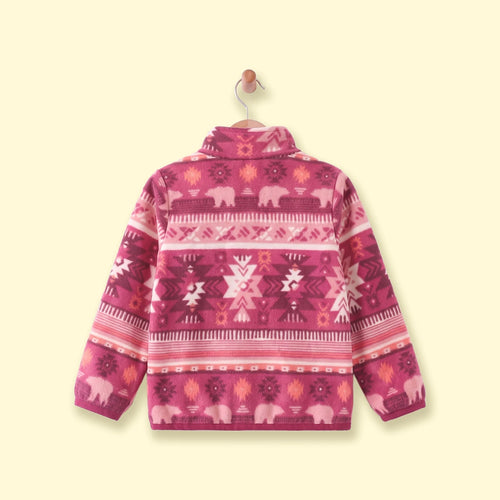 Girls Purple Geometric Jacket Winter Coats & Jackets Coats & Jackets