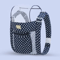 Baby Navy Blue Polka Dot Carrier with Four Clips Trending Accessories