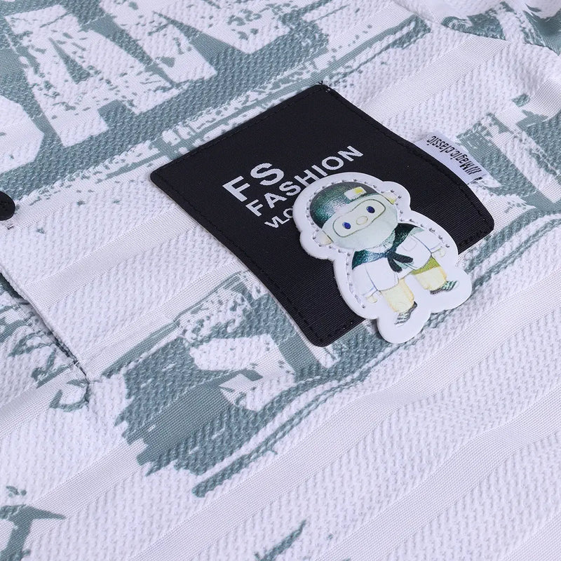 Boys Olive Typographic Printed Short Sleeve Polo T-Shirt With Shorts Sets Sets