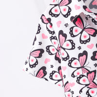 Girls Multicolor Butterfly Printed Shirt With Shorts Set 2 pc. Sets