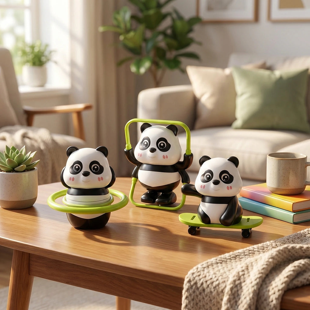 3 Naughty Pandas, Unlimited Fun, 3 in-1 Moving Panda Toy Set for Kids Trending Accessories