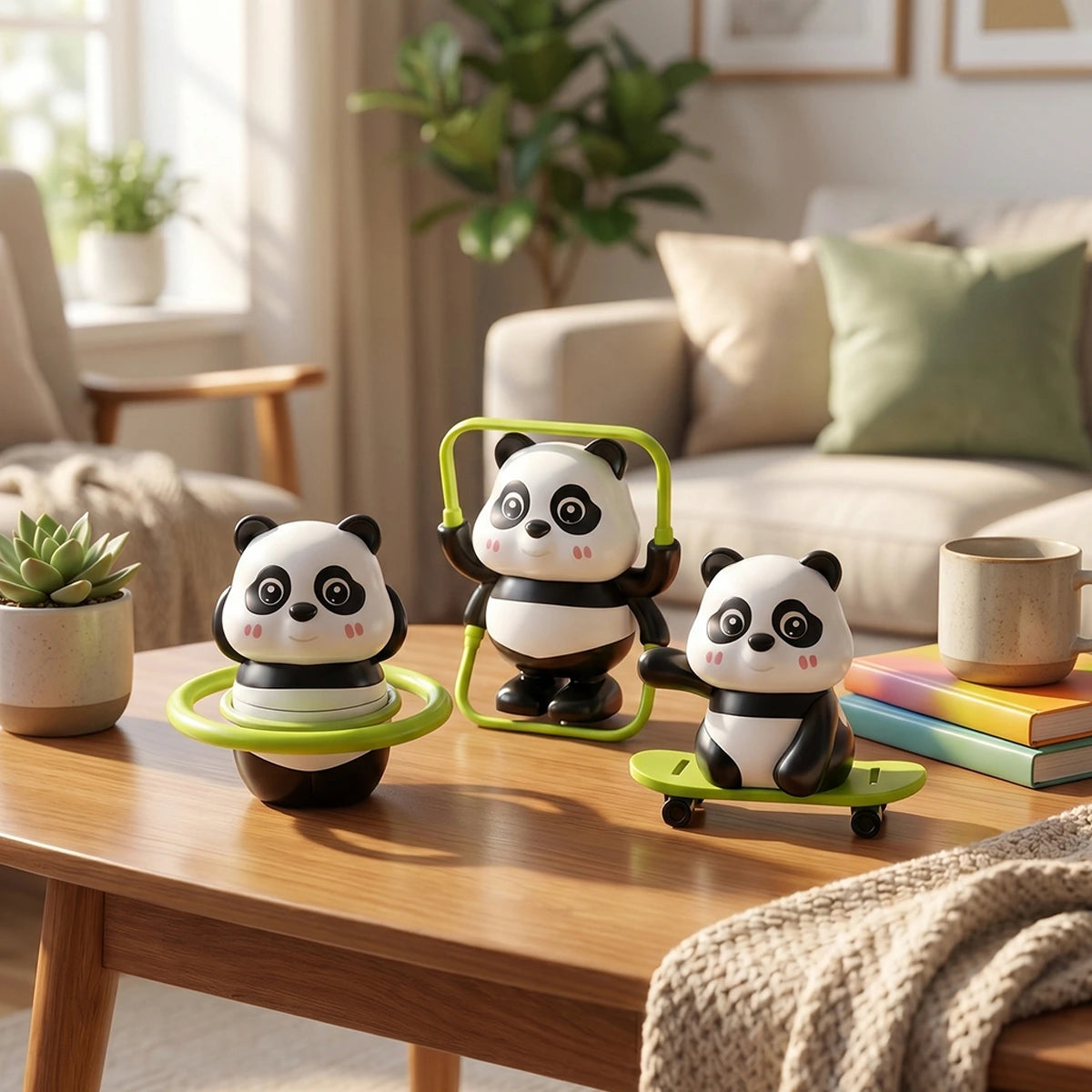 3 Naughty Pandas, Unlimited Fun, 3 in-1 Moving Panda Toy Set for Kids Trending Accessories