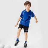 Boys Blue Solid Summer T-shirt With Shorts Set