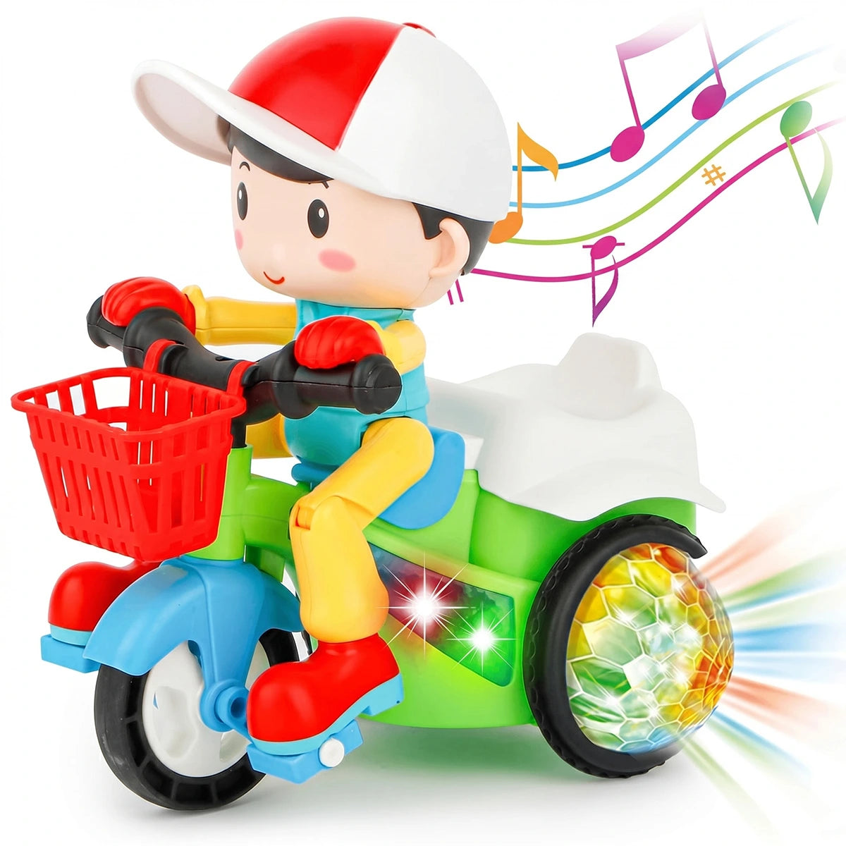 Musical Stunt Tricycle Toy with 360 Degree Rotation, LED Lights & Sound -Self-Balancing Automatic Dancing Bike for Kids Trending Accessories