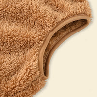 Girls Brown Fleece Front Zipper Sleeveless Winter Jacket Coats & Jackets