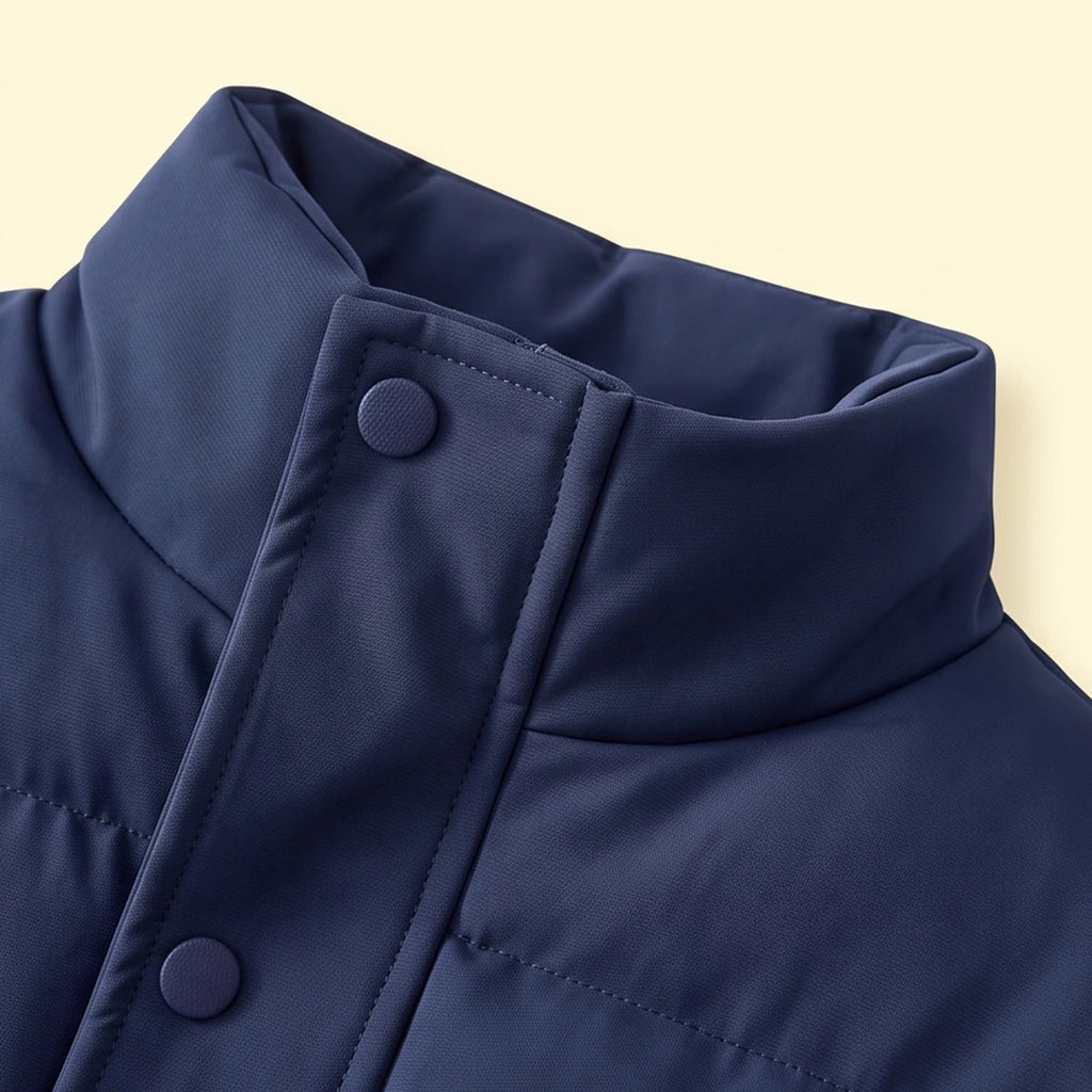 Boys Navy Blue Sleeveless Quilted Puffer Jacket Coats & Jackets