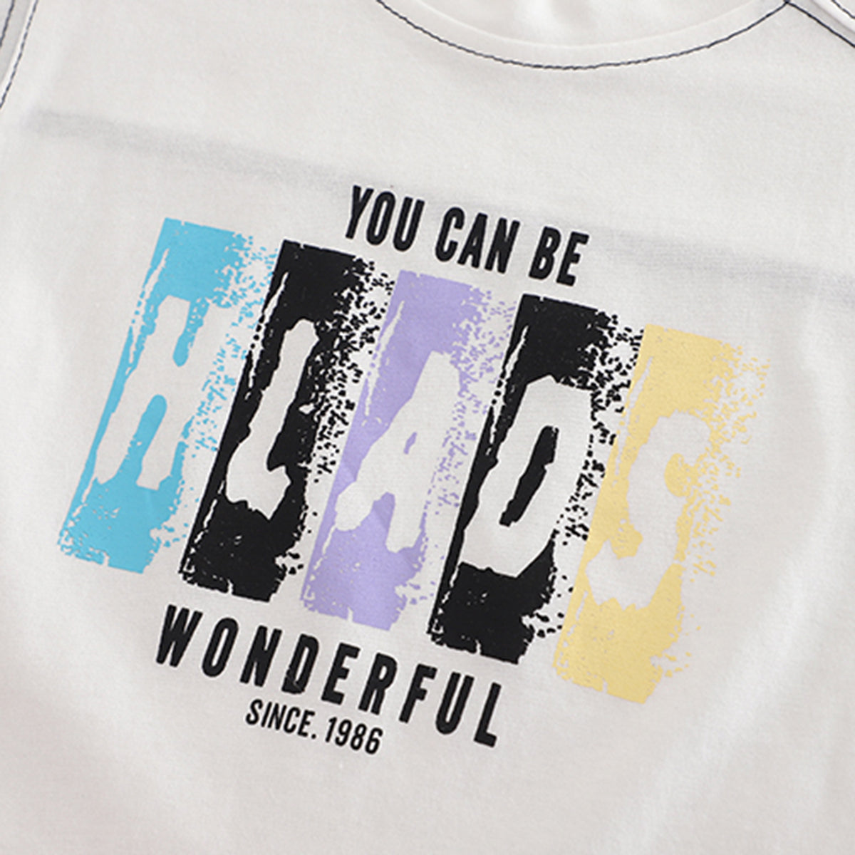 Boys White Short sleeves Alphabet Printed T-Shirt With Shorts Set 2 pc. Sets