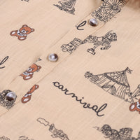 Boys Apricot Carnival Print Short Sleeve Shirt With T-Shirt And Shorts Sets 3 pc. Sets